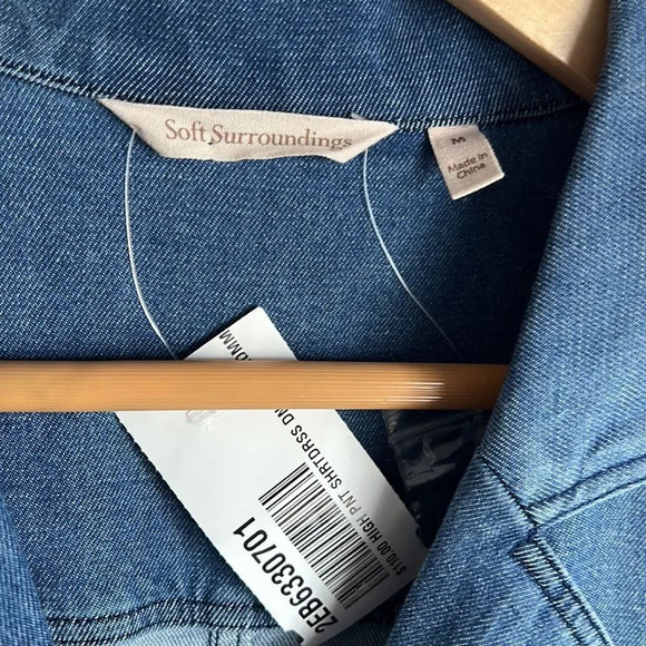 NEW Soft Surroundings Women High Point Shirtdress - Picture 6 of 11